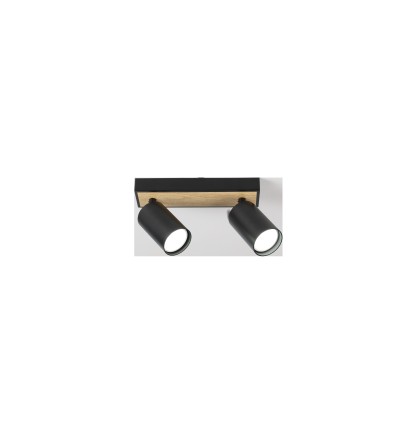 FOCO REVIK 2xGU10 NEGRO HAYA